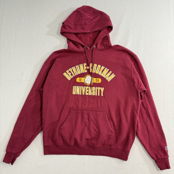 Champion Bethune Cookman Wildcats Maroon Hoodie Sweatshirt Adult Size Large - Picture 1 of 11